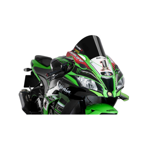 Спортивний екран PUIG для Kawasaki ZX-10R (16-20), ZX-10R KRT REPLICA (18-20), ZX-10R SE (18-20), ZX-10RR (17-20) чорний