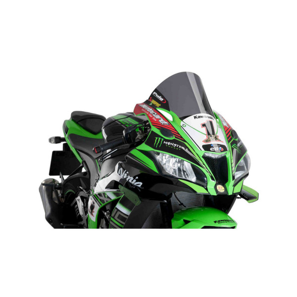 Спортивний екран PUIG для Kawasaki ZX-10R (16-20), ZX-10R KRT REPLICA (18-20), ZX-10R SE (18-20), ZX-10RR (17-20) сильно затемнений