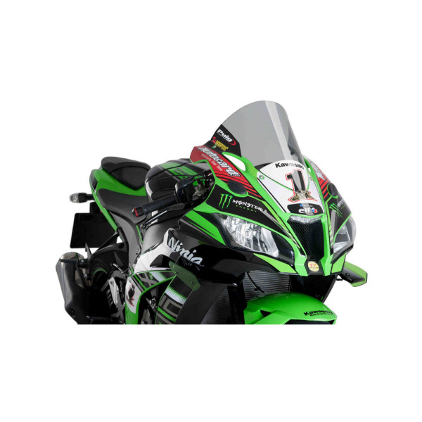 Спортивний екран PUIG для Kawasaki ZX-10R (16-20), ZX-10R KRT REPLICA (18-20), ZX-10R SE (18-20), ZX-10RR (17-20) легкий затемнений
