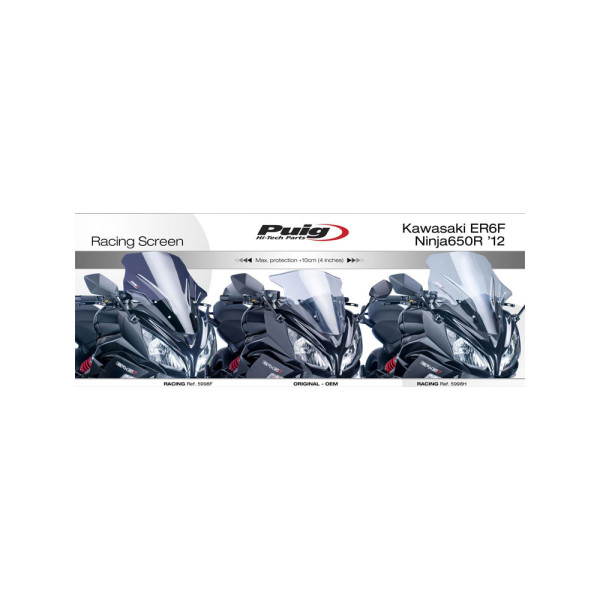 Спортивний щиток PUIG для Kawasaki ER6 F (12-16) легка тонування