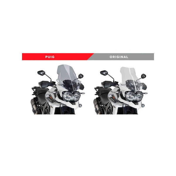 Туристичний екран PUIG для Triumph Tiger Explorer 1200 / XC/XCX/XCA/XR/XRX/XRT легкий затемнений