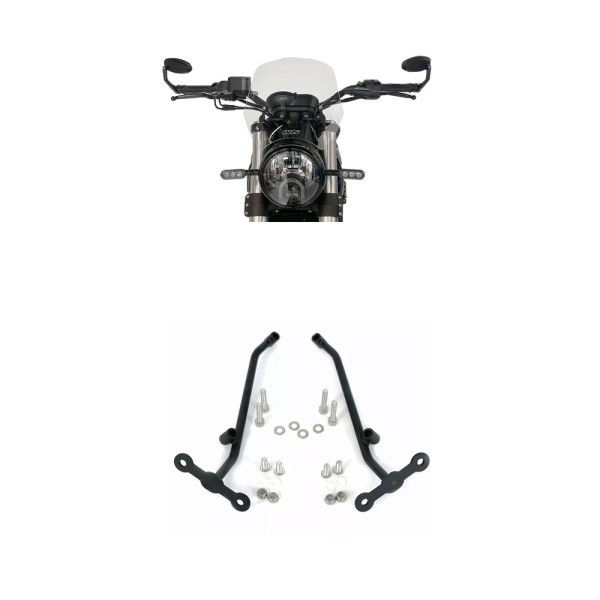Комплект: мотоциклетний щиток WRS Touring + кріплення Benelli Leoncino 500 (17-)