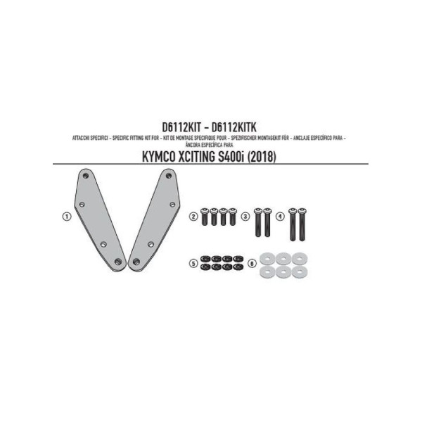 Мотоциклетний щиток Kappa Kymco Xciting 400i (13-17)/ Xciting S400i (18-) прозорий кронштейн у комплекті