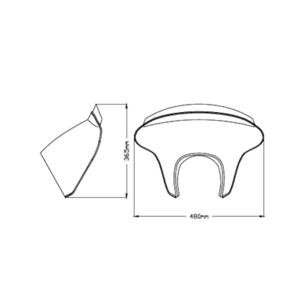 Спортивний мотоциклетний обтічник PUIG Batwing SML Indian Scout/ Scout Sixty (15-) прозорий