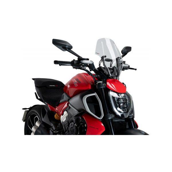 Мотоциклетний туристичний обвітрювач PUIG Naked New Generation Ducati Diavel V4 (24-) прозорий