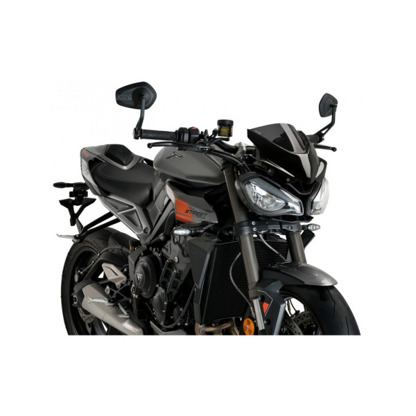 Спортивний мотоциклетний обтічник PUIG Naked New Generation Triumph Street Triple 765 R/ RS (23-) сильно затемнений