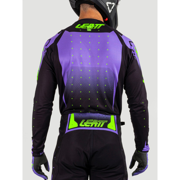 Кросова кофта Leatt Moto 4.5 Lite Argon чорна-синя-зелена