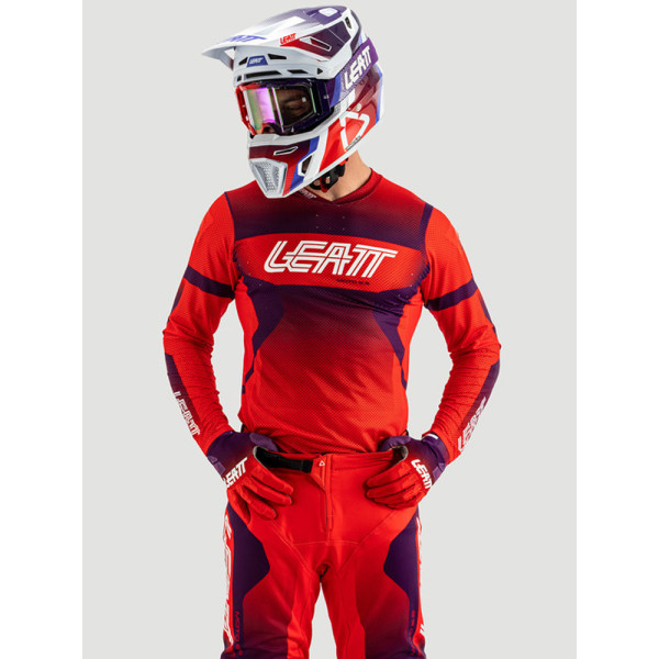 Кросова кофта Leatt Moto 5.5 UltraWeld Sunburn червона