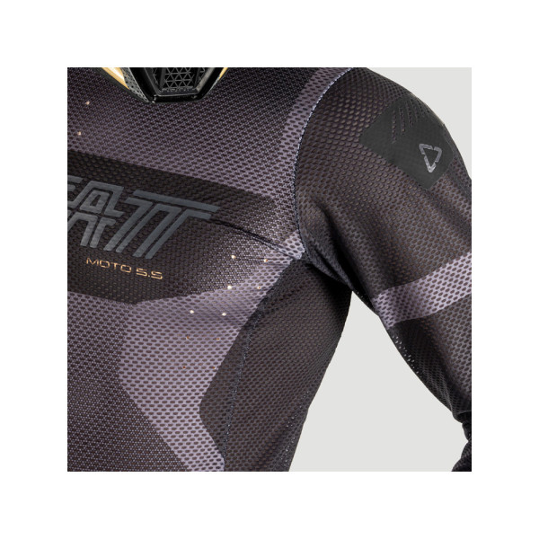 Кросова кофта Leatt Moto 5.5 UltraWeld Stealth чорна-сіра