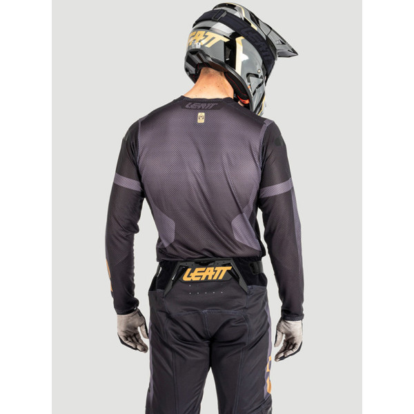 Кросова кофта Leatt Moto 5.5 UltraWeld Stealth чорна-сіра