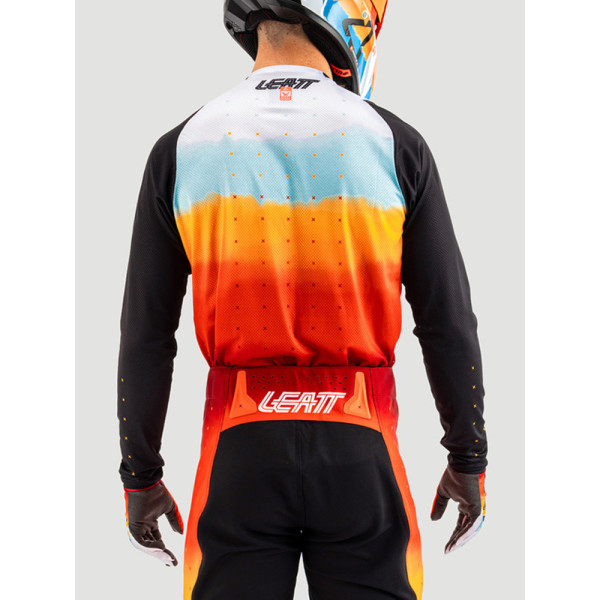 Кросова кофта Leatt Moto 4.5 Lite Glamis чорна-помаранчева-біла