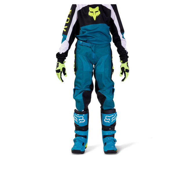 Кросові штани дитячі Fox 180 Nitro Junior чорні-білі-сині