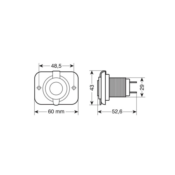 Зарядний пристрій USB Лампа Ext-12 12/24V