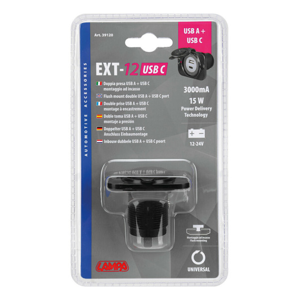 Зарядний пристрій USB Лампа Ext-12 12/24V