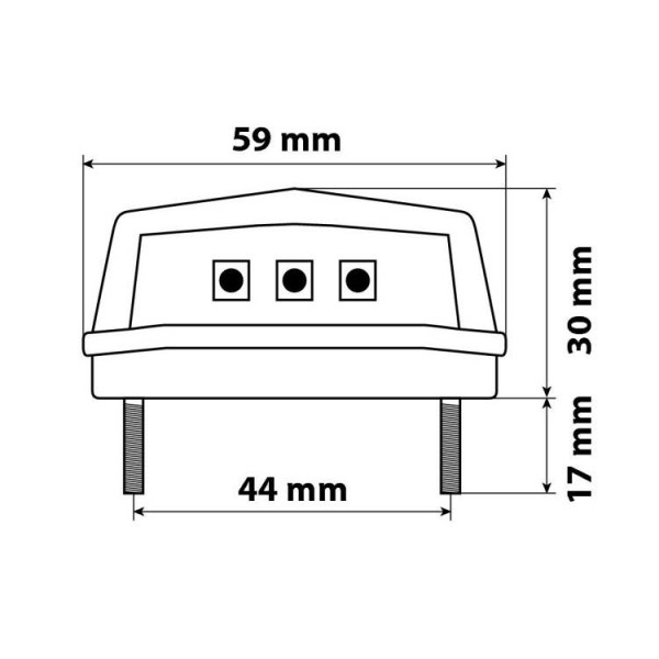 3-точкове LED-SMD освітлення номерного знака, біле марки Lampa