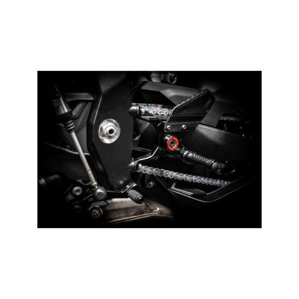 Комплект регульованих підніжків з важелями GILLES MUE2-BM05 BMW S 1000 R (21-) чорний-червоний