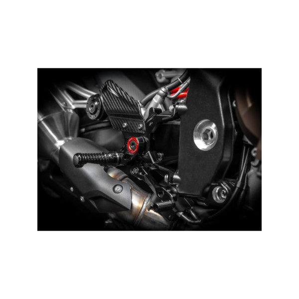 Комплект регульованих підніжків з важелями GILLES MUE2-BM05 BMW S 1000 R (21-) чорний-червоний