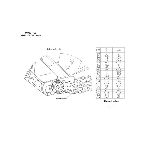 Комплект регульованих підніжків з важелями GILLES MUE2-Y03 Yamaha MT-10 (22-) / SP (22-) чорний