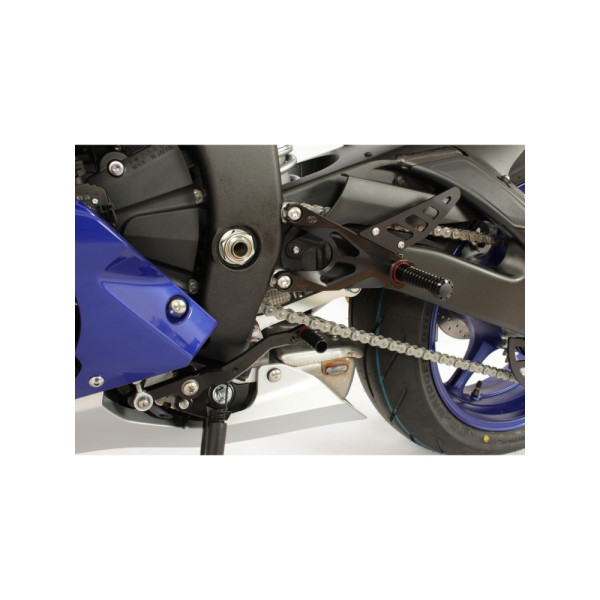 Комплект регульованих підніжків з важелями GILLES FXR-Y07 Yamaha YZF-R6 600 (17-20) чорний