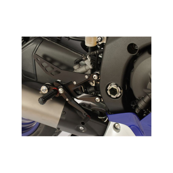 Комплект регульованих підніжків з важелями GILLES FXR-Y07 Yamaha YZF-R6 600 (17-20) чорний