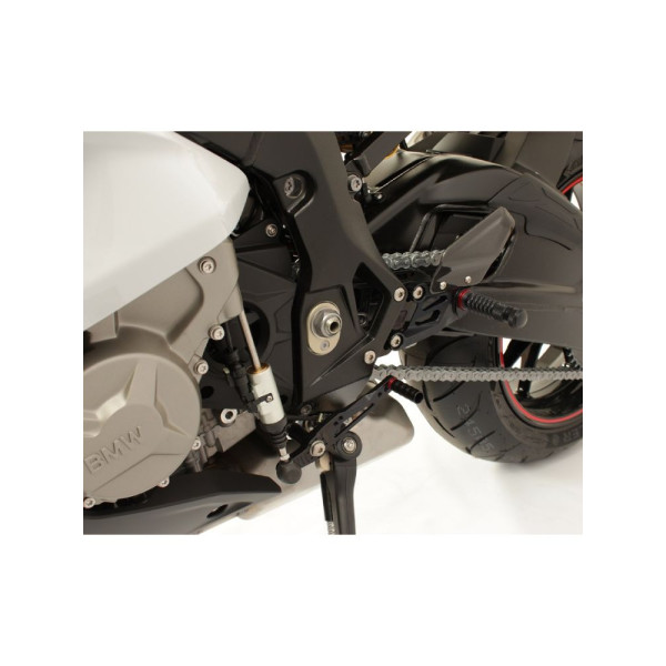 Комплект регульованих підніжків з важелями GILLES FXR-BM04 BMW S 1000 R (17-20)/ S 1000 RR (17-18) чорний