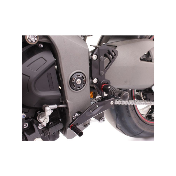 Комплект регульованих підніжків з важелями GILLES FXR-T01-B Triumph Speed Triple 1050/ R/ S/ RS (обрані роки) чорний