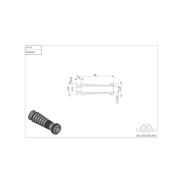 Спортивні підніжки GILLES UF-16 BMW F 900 R (20-)/ R NineT (17-23)/ Scrambler (16-23)/ Pure (17-20)/ Urban G/S (17-20) (обрані моделі) алюмінієві чорні