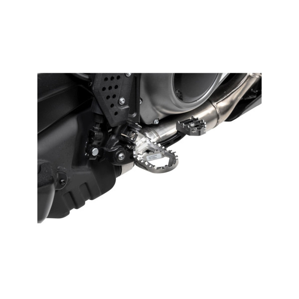 Підніжки з гумовою підкладкою Touratech Works low Harley Davidson RA1250 Pan America срібні