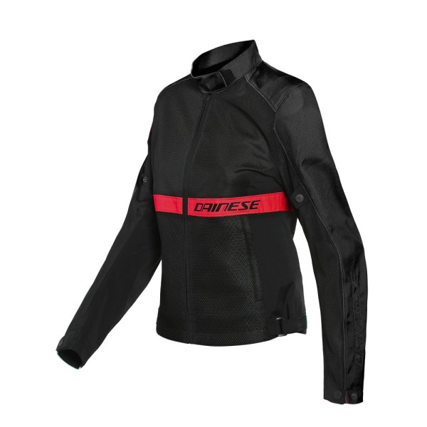 Жіноча текстильна мотоциклетна куртка Dainese Ribelle Air Lady Tex чорна-червона