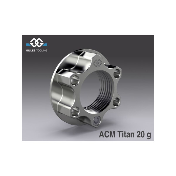 Гайка задньої осі GILLES ACM-24-15 титановий сріблястий різьба M24 x 1.5