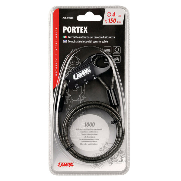 Замок безпеки з шифрованим замком Лампа Portex 150 см