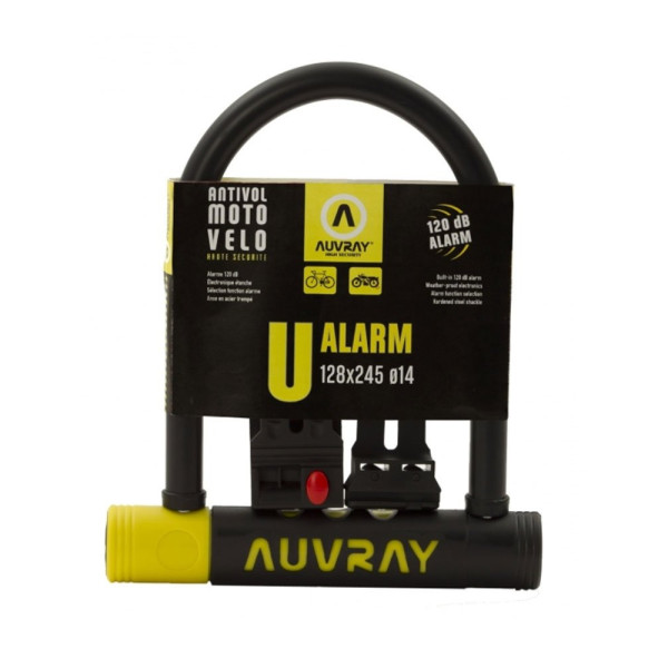 Замок U-Lock з сигналізацією AUVRAY 90 x 210мм, діаметр стержня 14мм