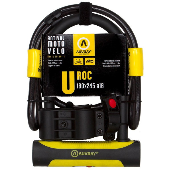 Замок U-Lock U-ROCK з ланцюгом 100 см AUVRAY 180 x 245 мм