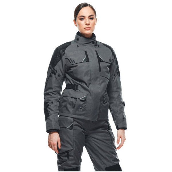 Жіноча текстильна мотоциклетна куртка Dainese Ladakh 3L D-Dry сіро-чорна