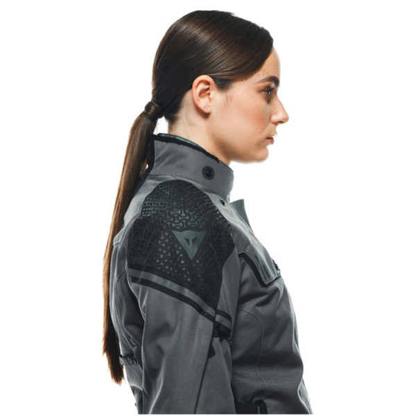 Жіноча текстильна мотоциклетна куртка Dainese Ladakh 3L D-Dry сіро-чорна