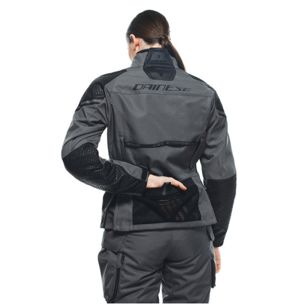 Жіноча текстильна мотоциклетна куртка Dainese Ladakh 3L D-Dry сіро-чорна