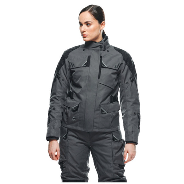 Жіноча текстильна мотоциклетна куртка Dainese Ladakh 3L D-Dry сіро-чорна