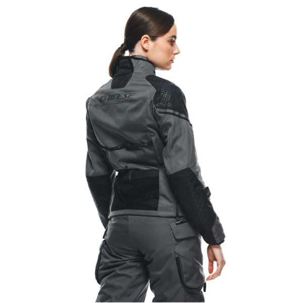 Жіноча текстильна мотоциклетна куртка Dainese Ladakh 3L D-Dry сіро-чорна
