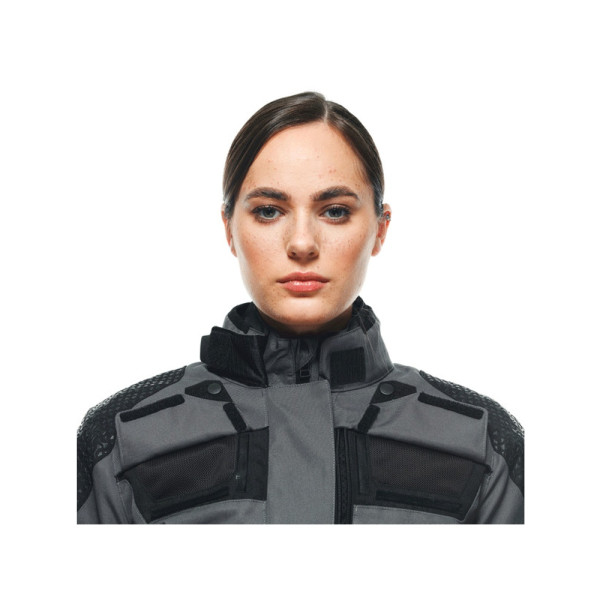Жіноча текстильна мотоциклетна куртка Dainese Ladakh 3L D-Dry сіро-чорна