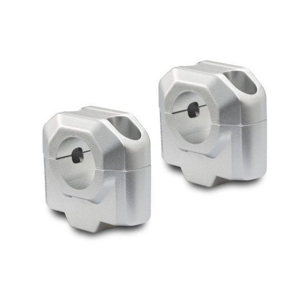 Комплект підвищення керма SW-MOTECH Honda, Benelli, KTM, Suzuki, Yamaha (обрані моделі) H: 30mm срібний