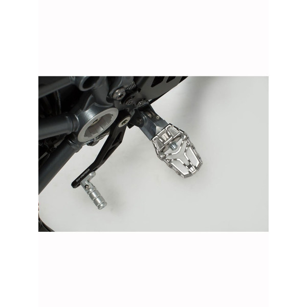 Підніжки EVO SW-MOTECH Kawasaki Versys 1000 (11-), Versys 650 (14-), Versys-X 300 (17-), Z650 RS (21-) срібно-чорні