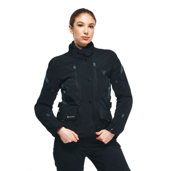 Жіноча текстильна мотоциклетна куртка Dainese Carve Master 3 Gore-Tex чорна-сіра