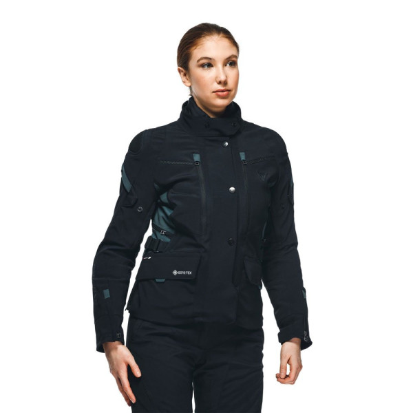Жіноча текстильна мотоциклетна куртка Dainese Carve Master 3 Gore-Tex чорна-сіра
