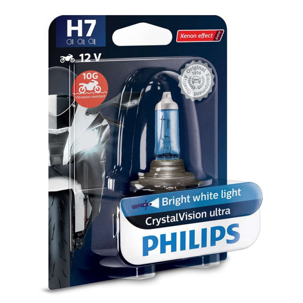 Галогенна лампочка Philips H7, 12 V, 55 W Crystal Vision