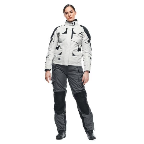 Жіноча текстильна мотоциклетна куртка Dainese Ladakh 3L D-Dry біло-чорна