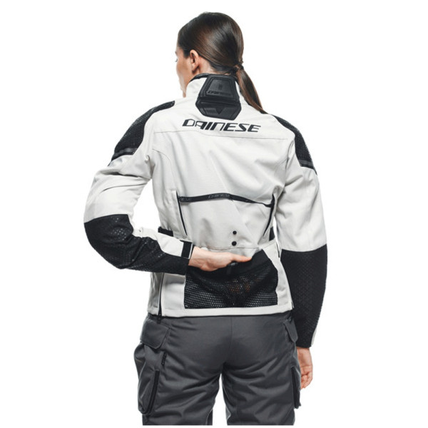 Жіноча текстильна мотоциклетна куртка Dainese Ladakh 3L D-Dry біло-чорна