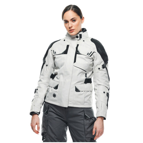 Жіноча текстильна мотоциклетна куртка Dainese Ladakh 3L D-Dry біло-чорна
