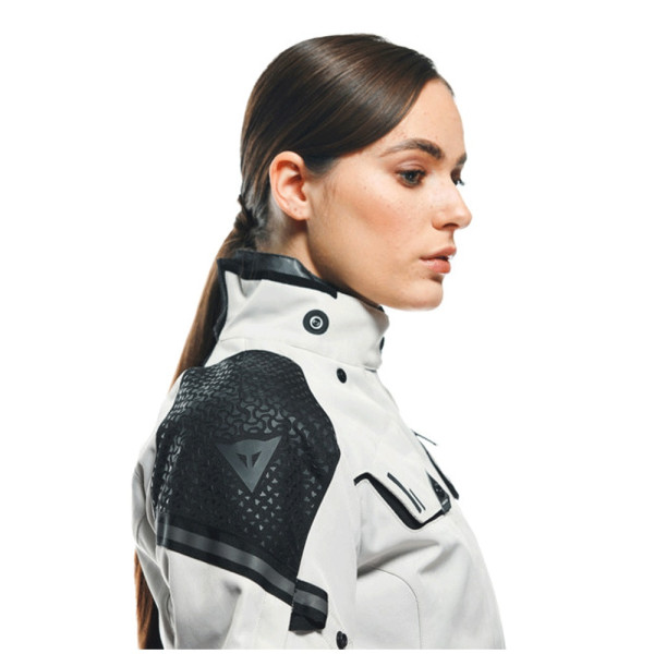 Жіноча текстильна мотоциклетна куртка Dainese Ladakh 3L D-Dry біло-чорна