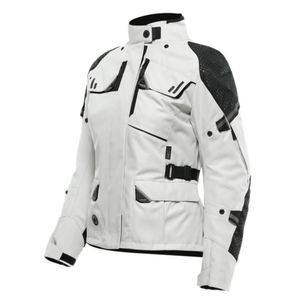 Жіноча текстильна мотоциклетна куртка Dainese Ladakh 3L D-Dry біло-чорна