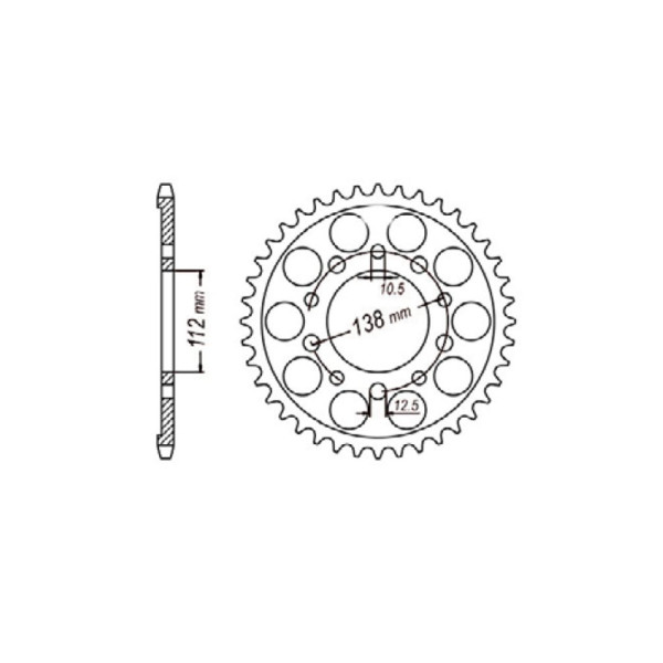 Зубчастий вінчик SUNSTAR 1-3485 43 зуби